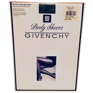 🥳 $5 Bundle Item VTG Givenchy Bon Navy Body Sheer Pantyhose Size A Sm